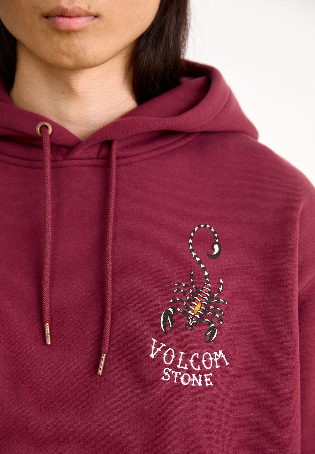 

Толстовка с капюшоном LINTELL CLASSIC Volcom, темно-красный