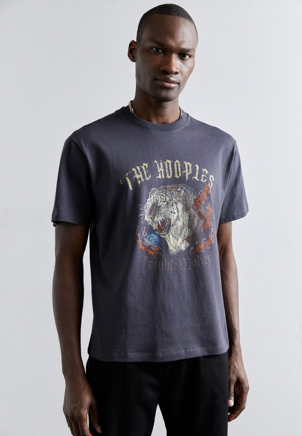 

Футболка с принтом The Kooples, темно-синяя, Синий