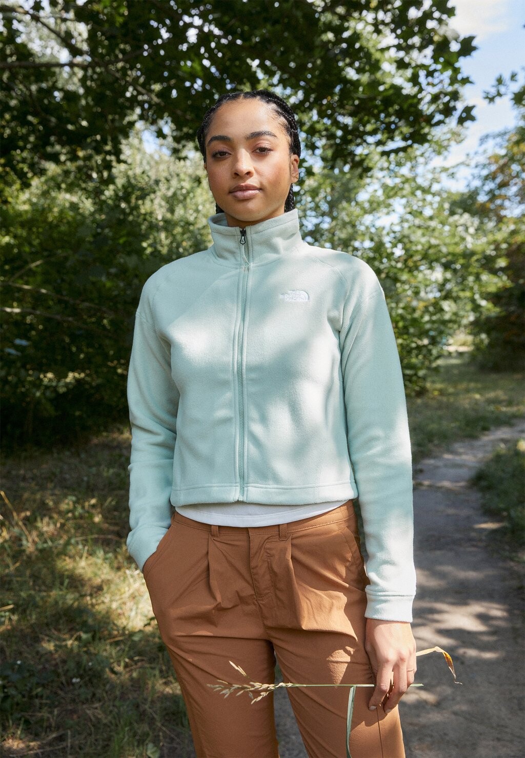 

Флисовая куртка GLACIER CROP The North Face, туманный шалфей