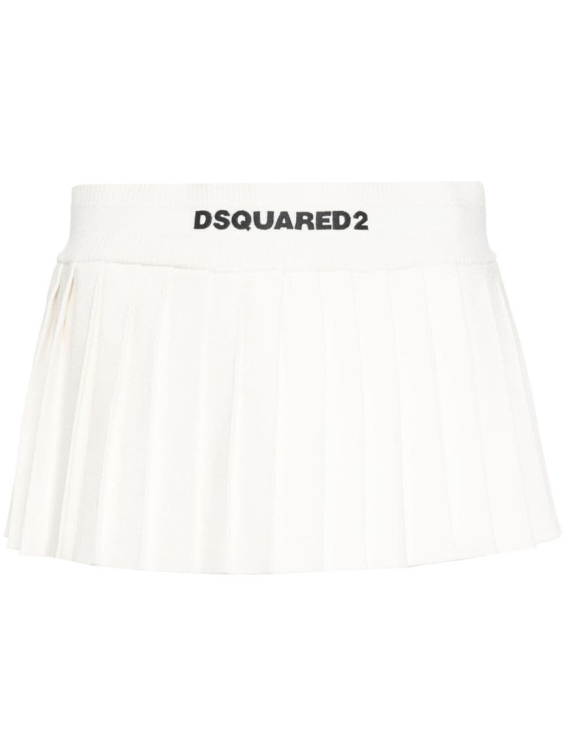 

Dsquared2 юбка мини с вышитым логотипом и складками, нейтральный цвет