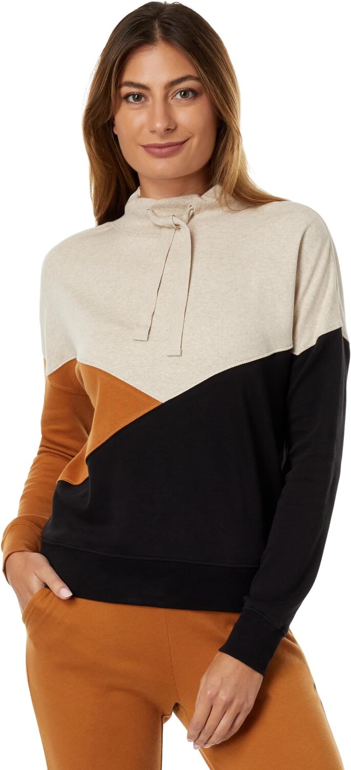 

Спортивный трендовый пуловер PACT, цвет Wheat Heather/Camel/Black
