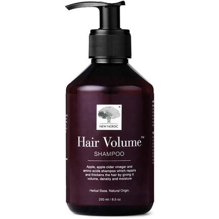 New Nordic Hair Volume Shampoo 250ml Травяной шампунь для объема сухих поврежденных волос - подходит для мужчин и женщин New Nordic Ltd new nordic hair volume средство для роста и объема волос с экстрактом биопектина яблока 90 таблеток