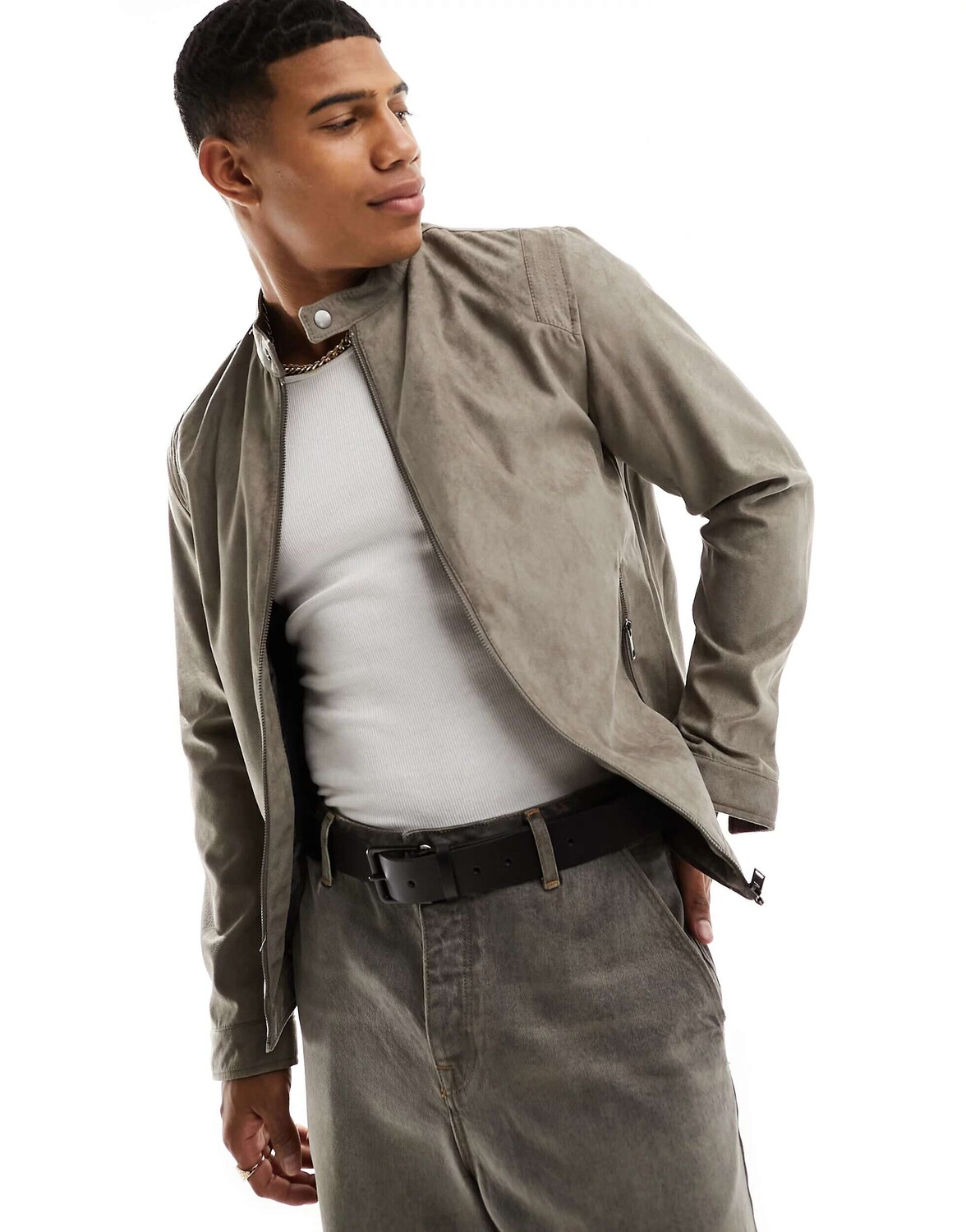 

Жакетка из искусственной замши Jack & Jones Essentials светло-коричневого цвета, Коричневый