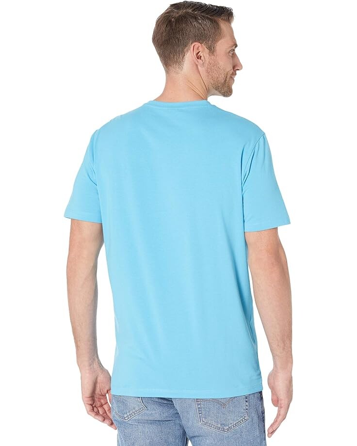

Рубашка U.S. POLO ASSN. Short Sleeve Stretch V-Neck Tee Shirt, цвет Aquarius Blue