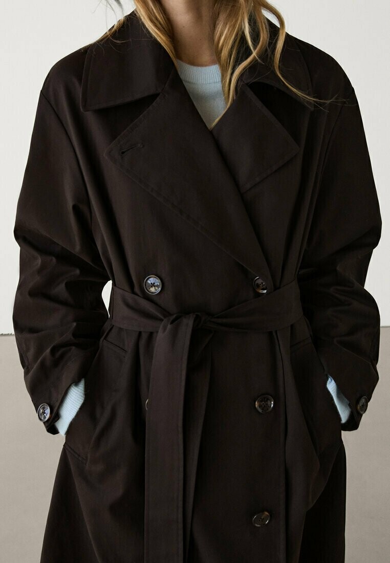 

Тренчкот WITH BELT Massimo Dutti, пестрый коричневый
