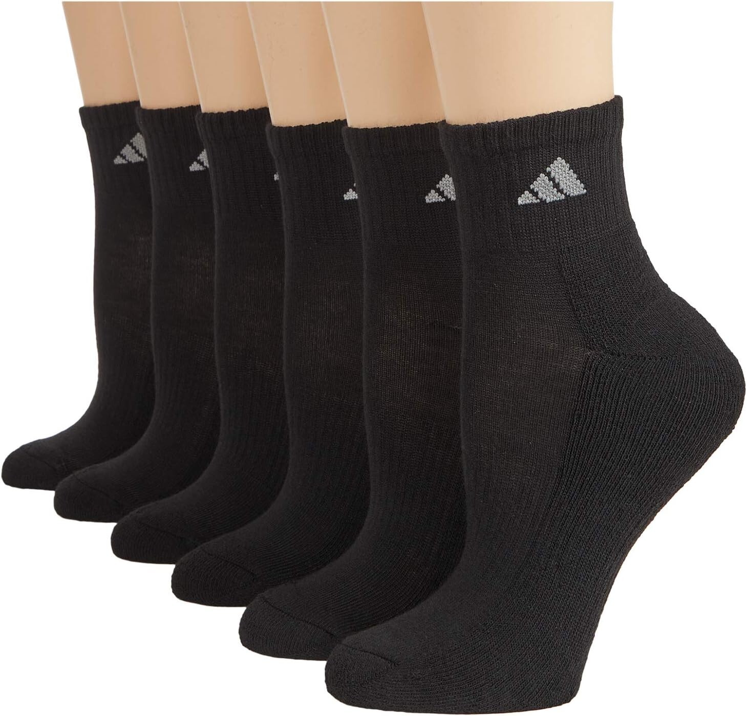 

Спортивные мягкие четвертьпакеты из 6 штук adidas, цвет Black/Aluminum 2