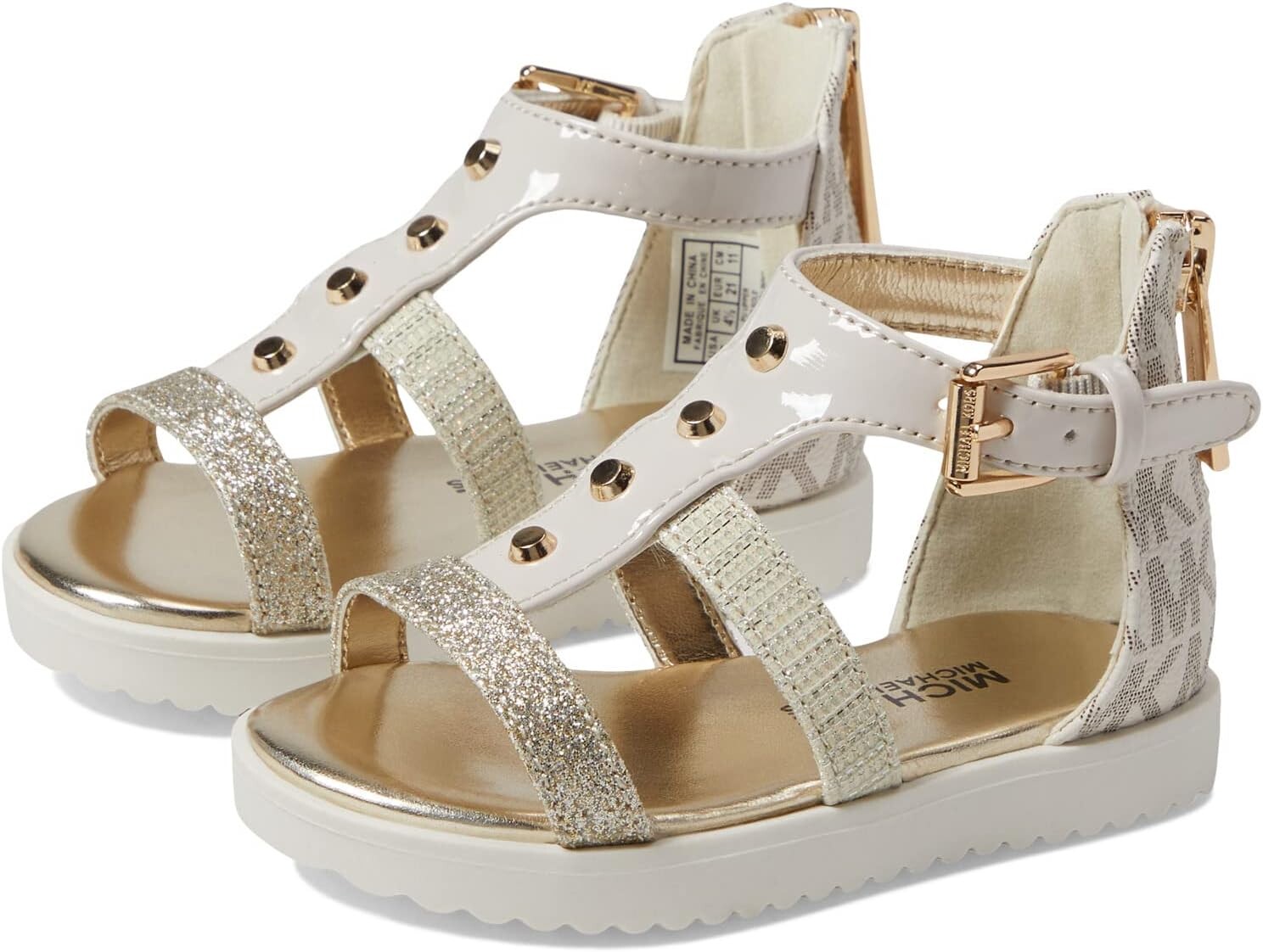 

Сандалии на плоской подошве Brandy Myra MICHAEL Michael Kors, цвет Vanilla/Chain Mesh