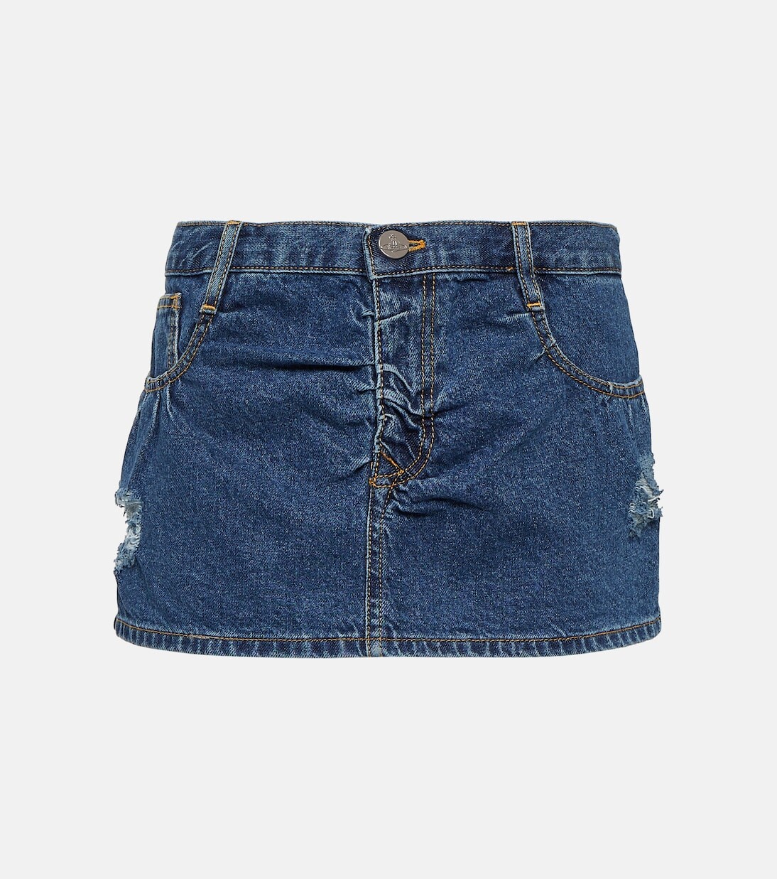 

Джинсовая мини-юбка crewe из пеноматериала и хлопка Vivienne Westwood, синий