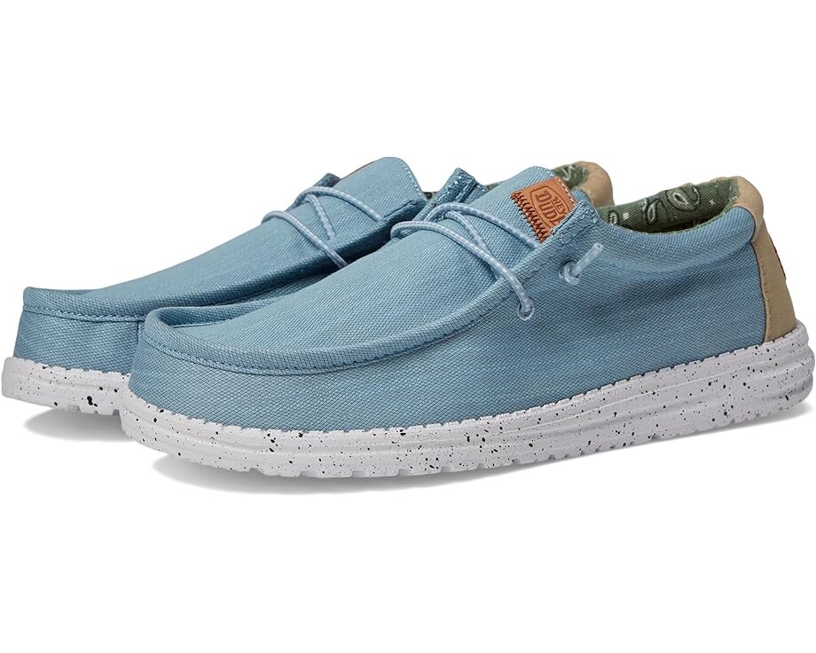 

Кроссовки Hey Dude Wally Washed Canvas Slip-On Casual Shoes, синий