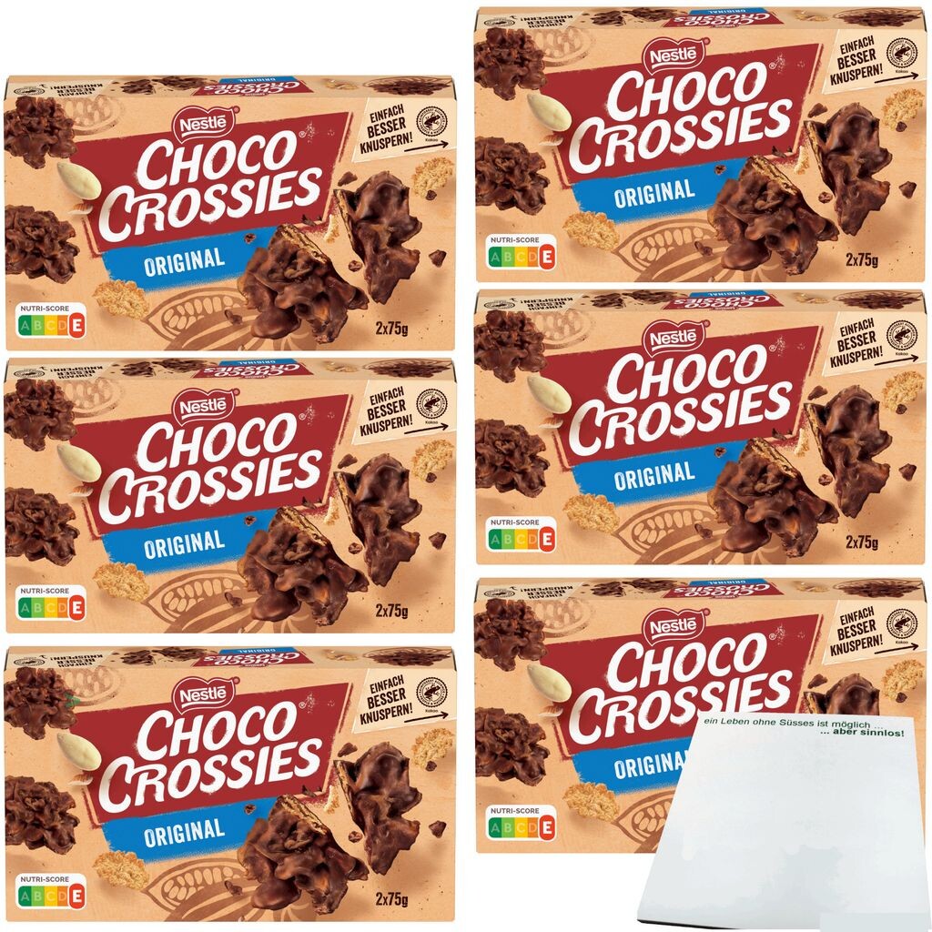 

Nestle Choco Crossies Classic 6 упаковок (6 упаковок по 150 г) + блок usy