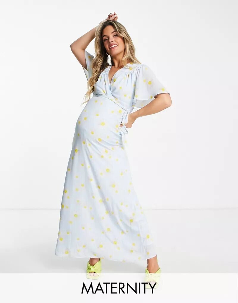 

Платье миди с запахом спереди Twisted Wunder Maternity