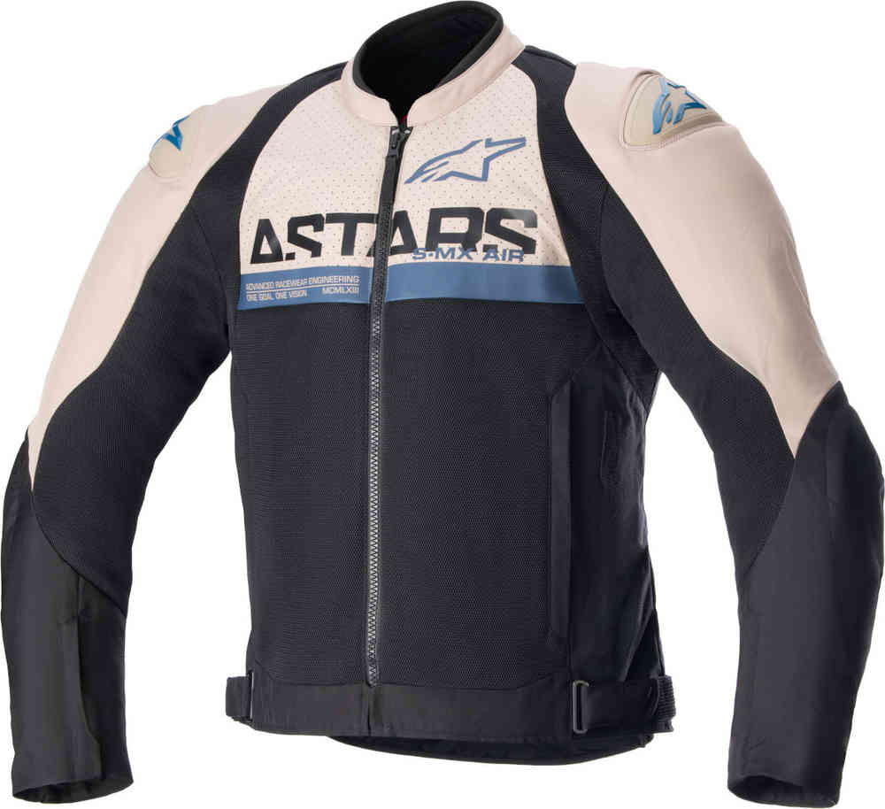 Мотоциклетная текстильная куртка с перфорацией SMX Air Alpinestars, черный/бежевый