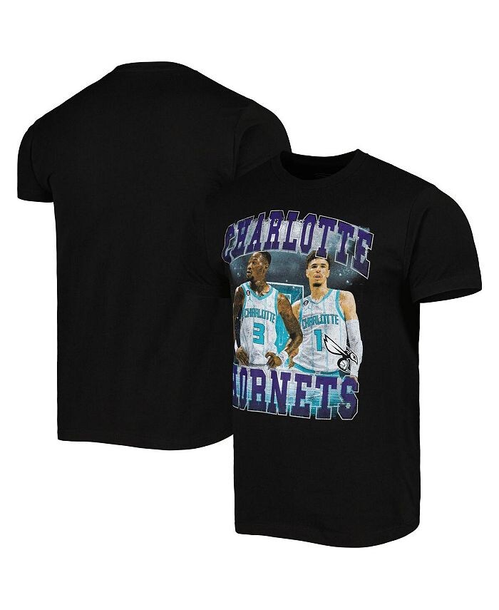 

Мужской и женский LaMelo Ball & Черная футболка Terry Rozier Charlotte Hornets Player Duo Stadium Essentials, черный