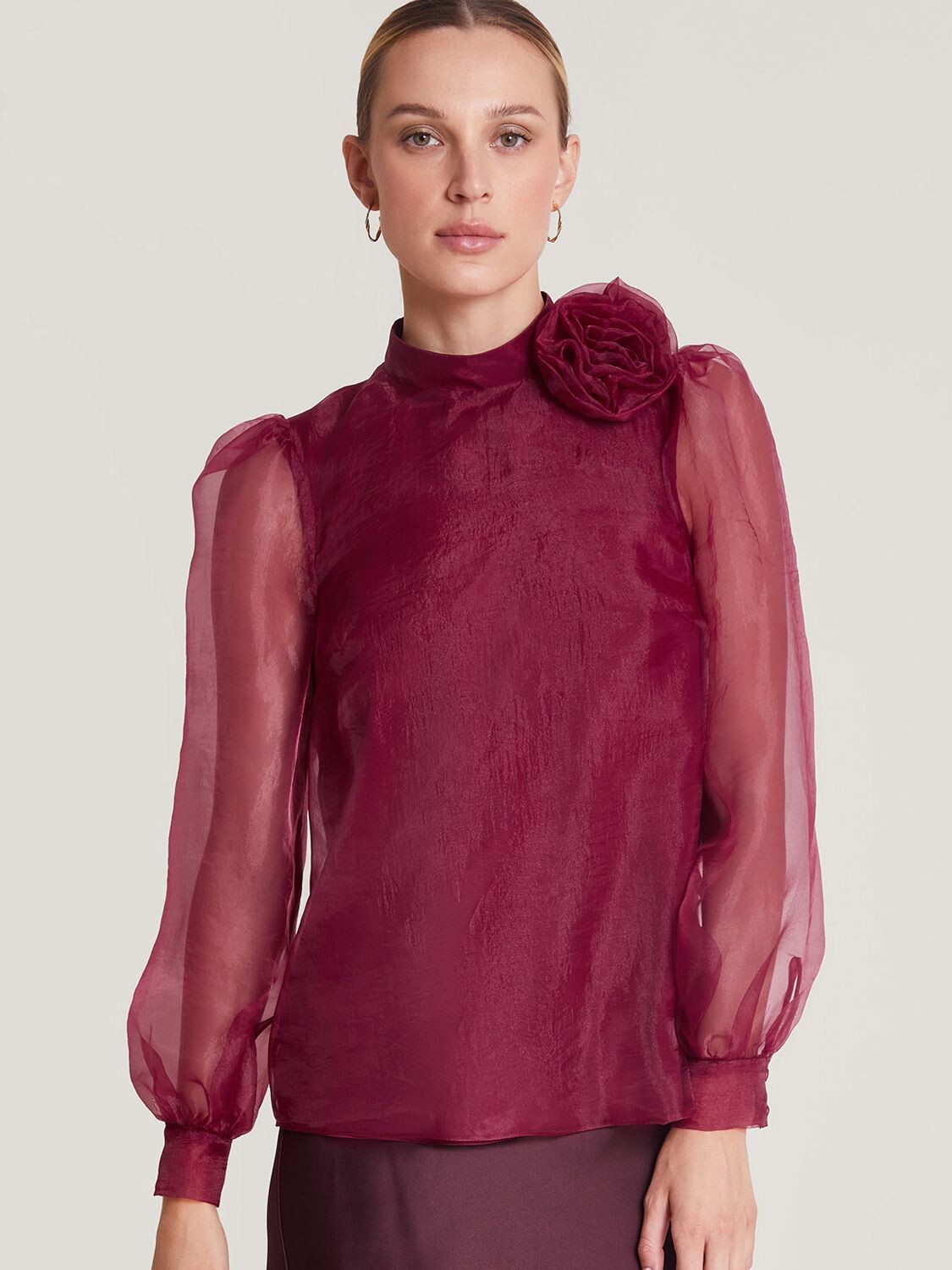 

Корсажный топ Romi из органзы Monsoon, красный