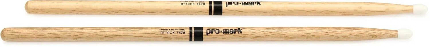 

Барабанные палочки Promark Classic Attack — Дуб Шира Каши, 747B, нейлоновый наконечник