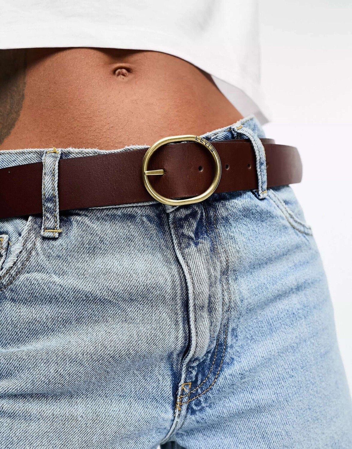 

Двусторонний кожаный ремень Levi's Arletha черного/коричневого цвета с логотипом