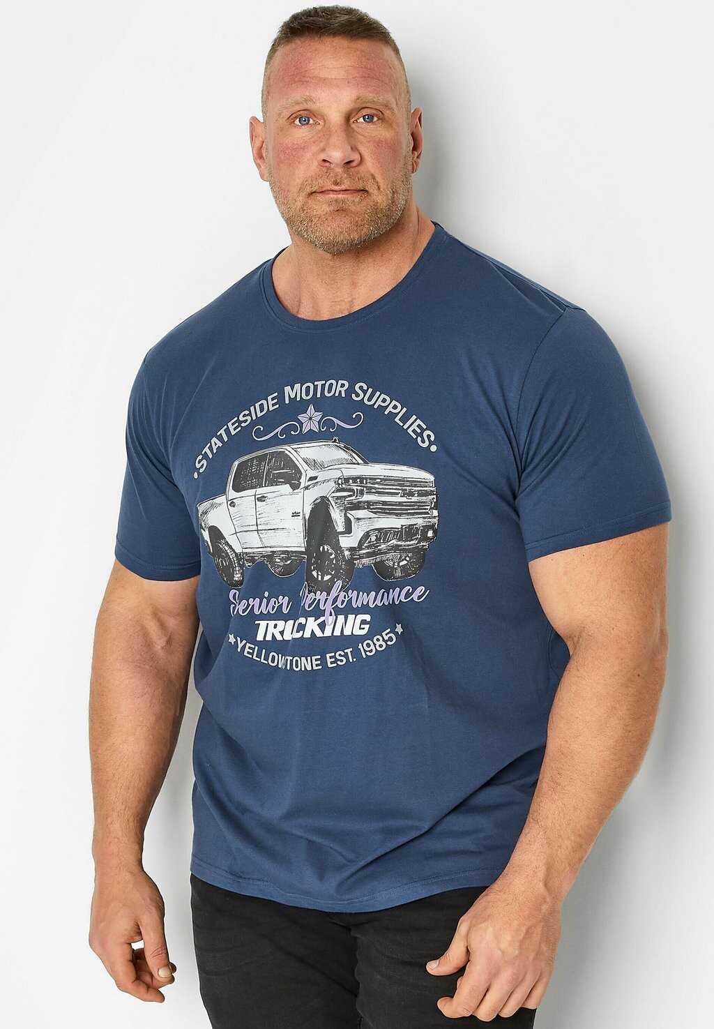 

Футболка с принтом STATESIDE MOTORS BadRhino, цвет blue