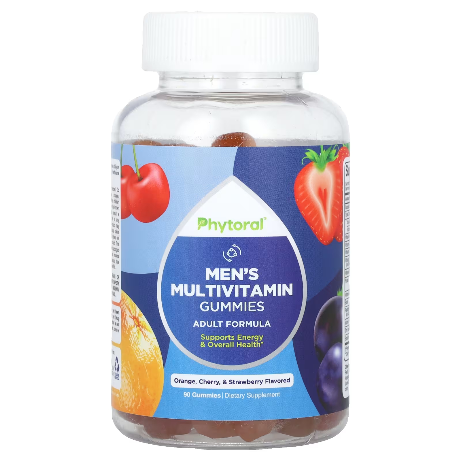 Мультивитаминны для мужчин Phytoral апельсин, вишня и клубника, 90 жевательных таблеток doctor s finest multi zero для мужчин клубника 90 жевательных таблеток
