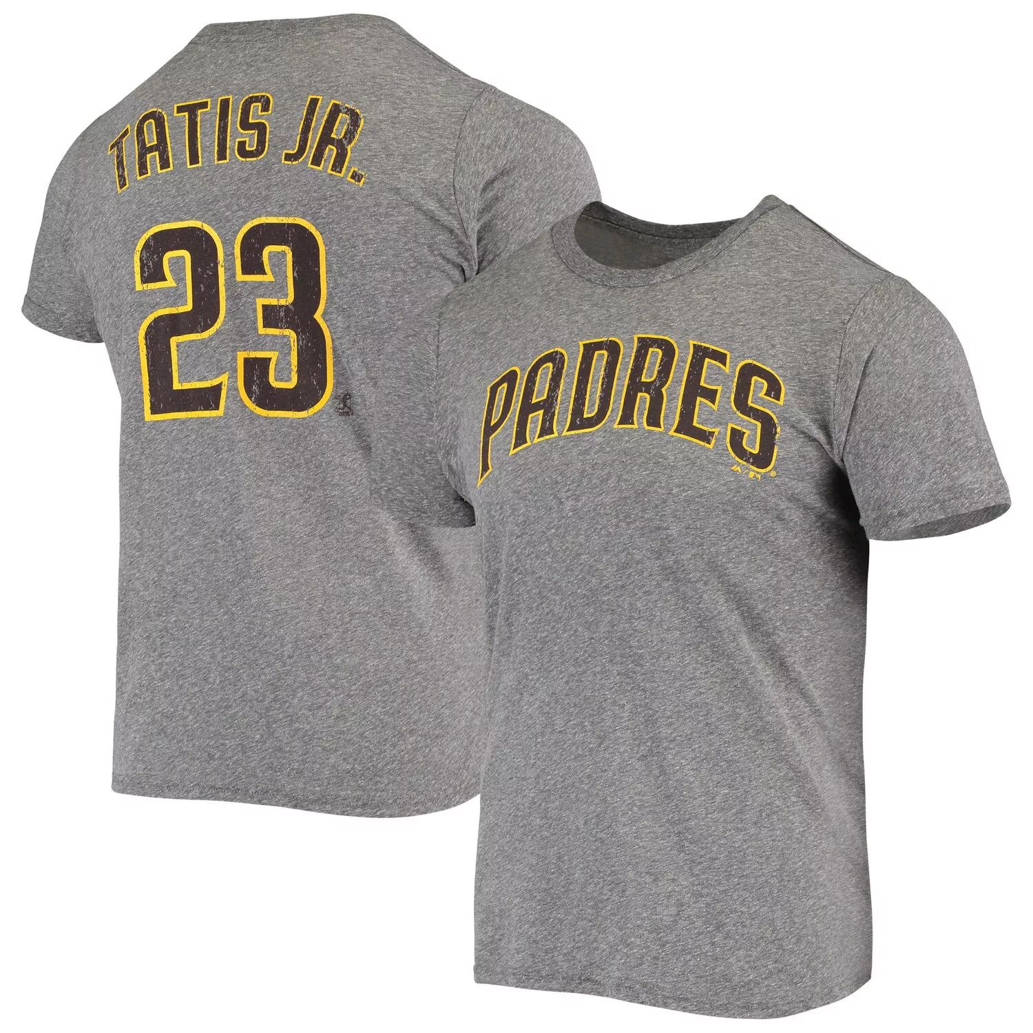 Заказать Мужские нитки Fernando Tatis Jr. Heathered Grey San Diego Padres  Имя и номер футболка Tri-Blend Majestic – цены, описание и характеристики в  «CDEK.Shopping»