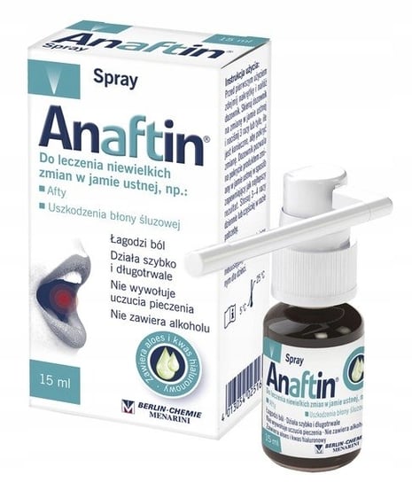 Анафтин, Спрей от язвенной болезни, 15 мл, Anaftin цена и фото
