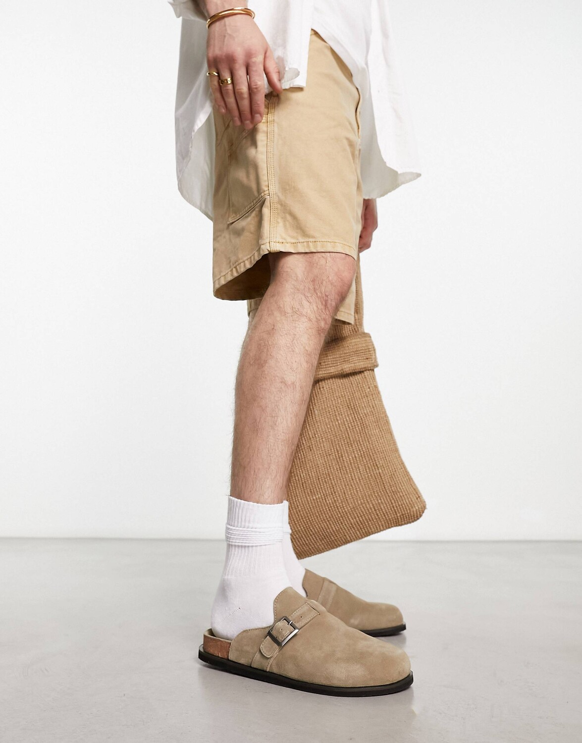 

Замшевые лоферы без спинки с ремешком ASOS DESIGN