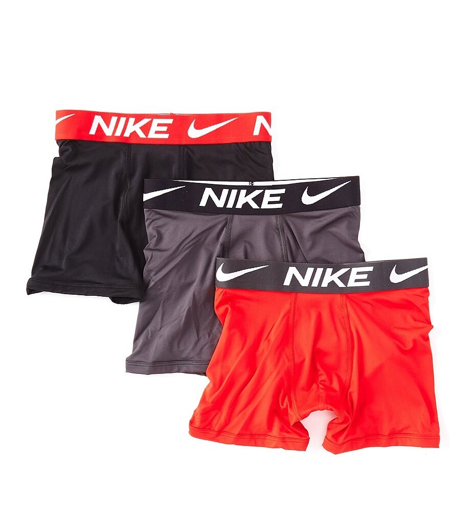 Набор из 3 однотонных боксеров Nike Little/Big Boys 6–20, мультиколор