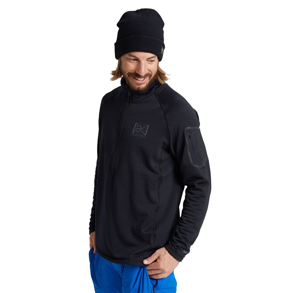 Флис Burton Helium Grid half zip, черный