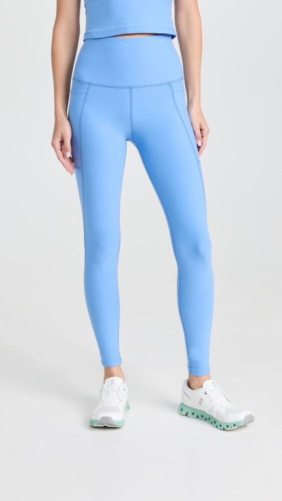 

Леггинсы Beyond Yoga Spacedye Out of Pocket High Waisted Midi Leggings, синий