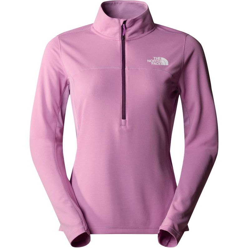 цена Женская футболка Sunriser с длинным рукавом и молнией 1/4 The North Face, фиолетовый