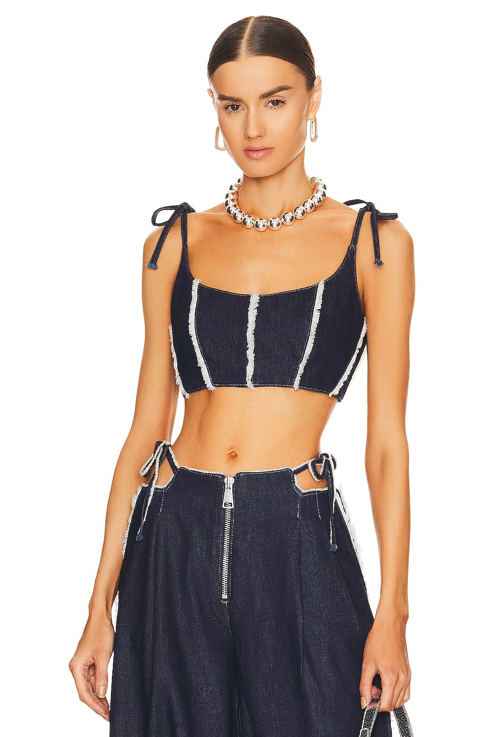 

Топ Ceren Ocak Crop Corset, цвет Navy Blue