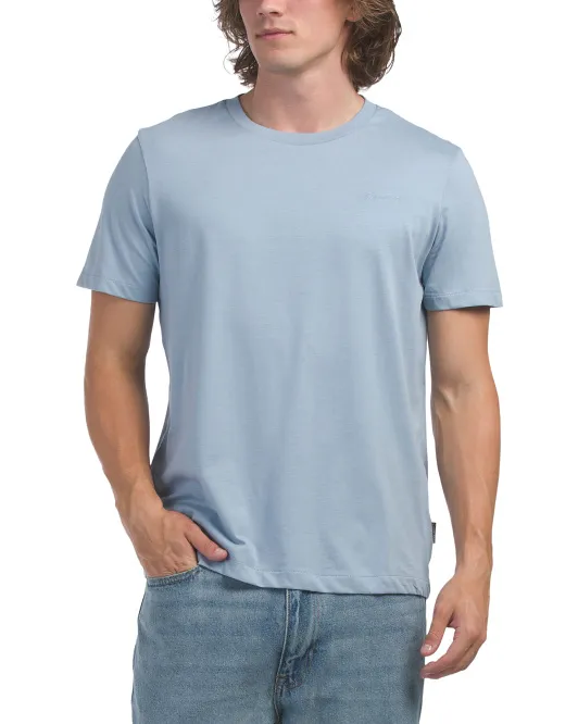 

Однотонная футболка Liquid с коротким рукавом с круглым вырезом Calvin Klein, синий