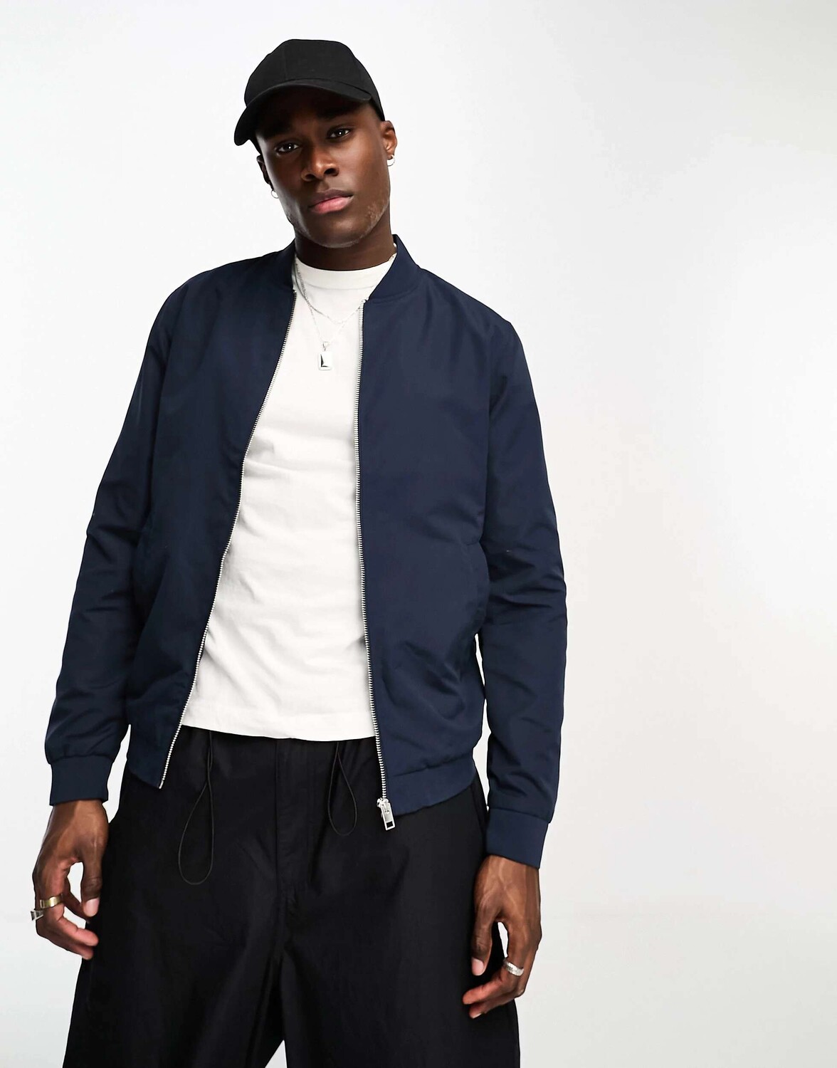 

Темно-синий бомбер Jack & Jones Originals