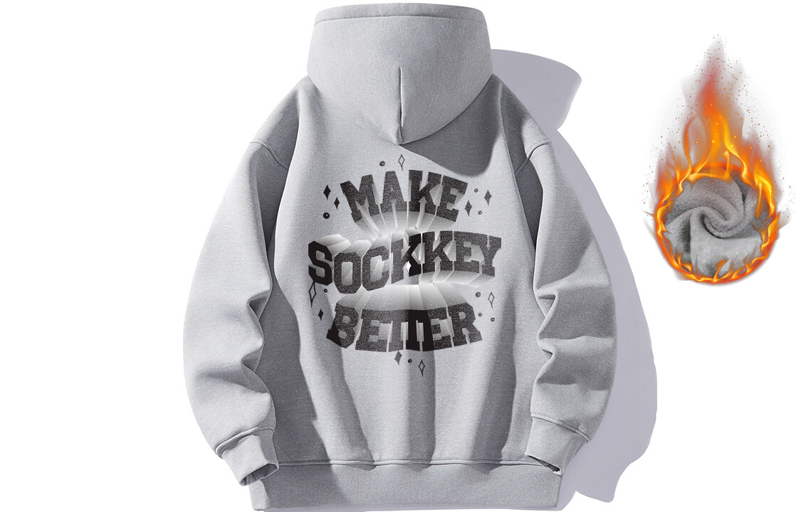 

SOCKKEY Толстовка унисекс, Белый свитшот с круглым вырезом