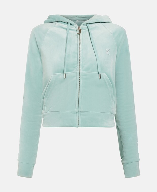 

Толстовка с капюшоном Juicy Couture, лазурный синий