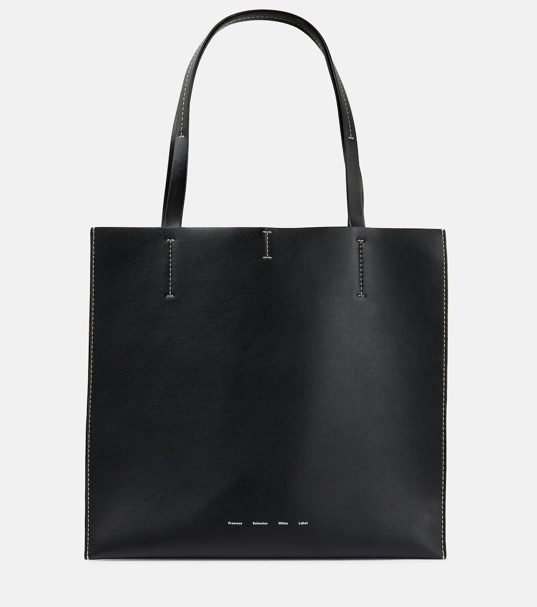 

Двойная кожаная сумка-тоут white label Proenza Schouler, черный