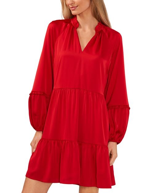 

Платье Babydoll с длинными рукавами CeCe, цвет Red