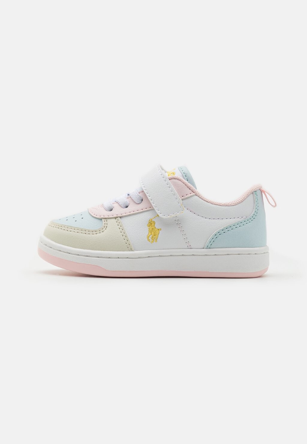 Кроссовки низкие COURT II UNISEX Polo Ralph Lauren, цвет white tumbled/light pink/light blue/yellow