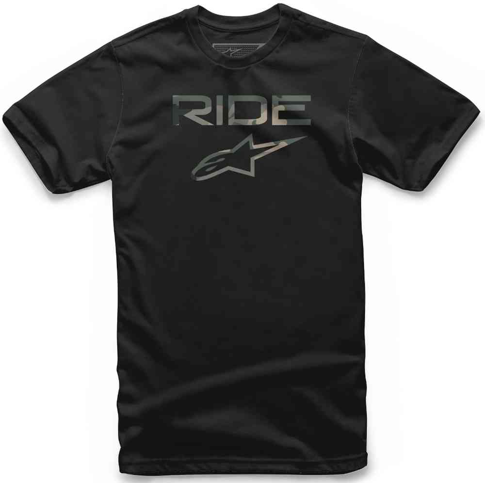Камуфляжная футболка Ride 2.0 Alpinestars, черный национальная футболка alpinestars военный зеленый