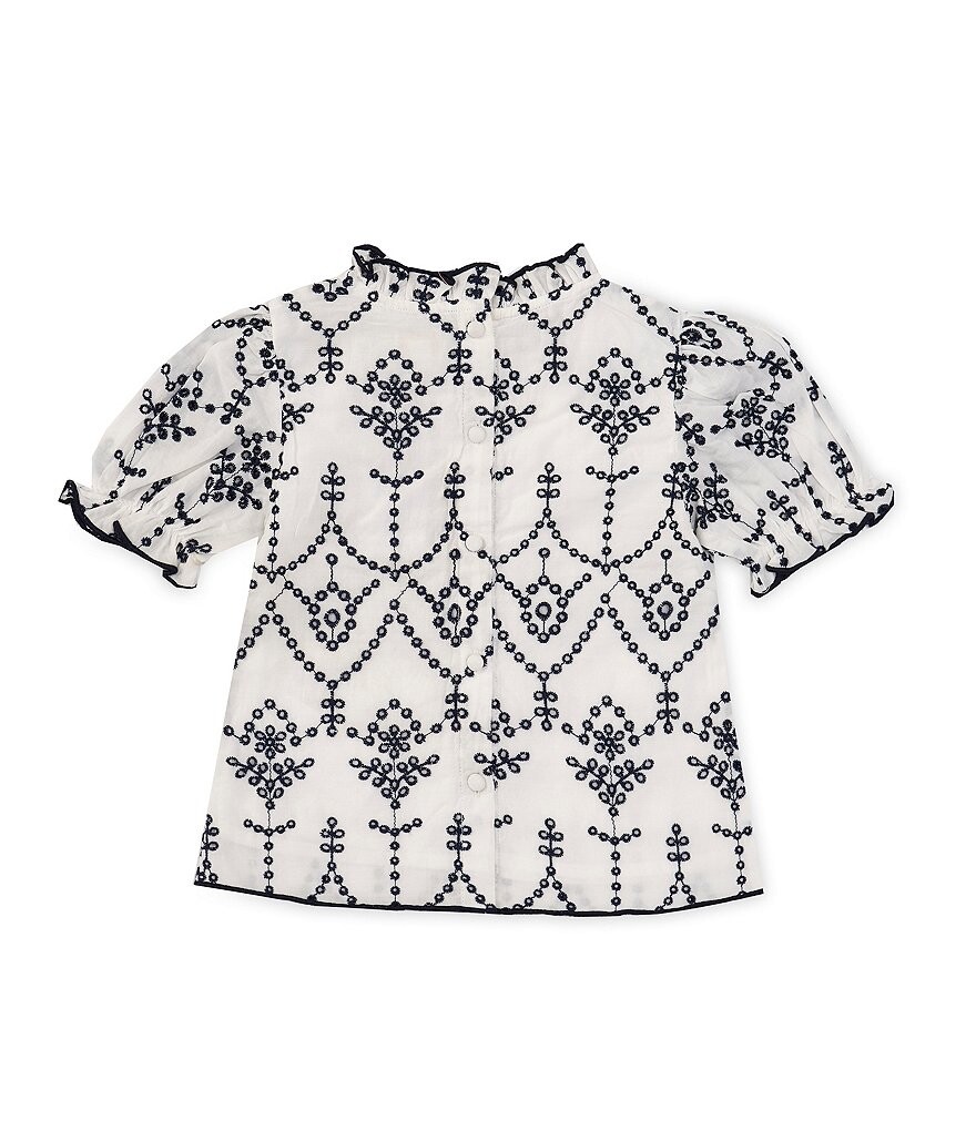 

Топ Sangallo с короткими рукавами Guess Little Girls 2T-7, белый