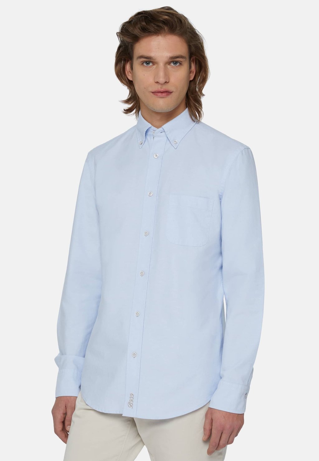 Рубашка Regular Fit Oxford Boggi Milano, цвет light blue