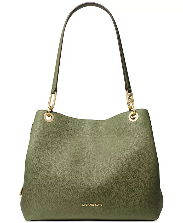

Большая кожаная сумка-тоут Kensington Michael Kors, зеленый