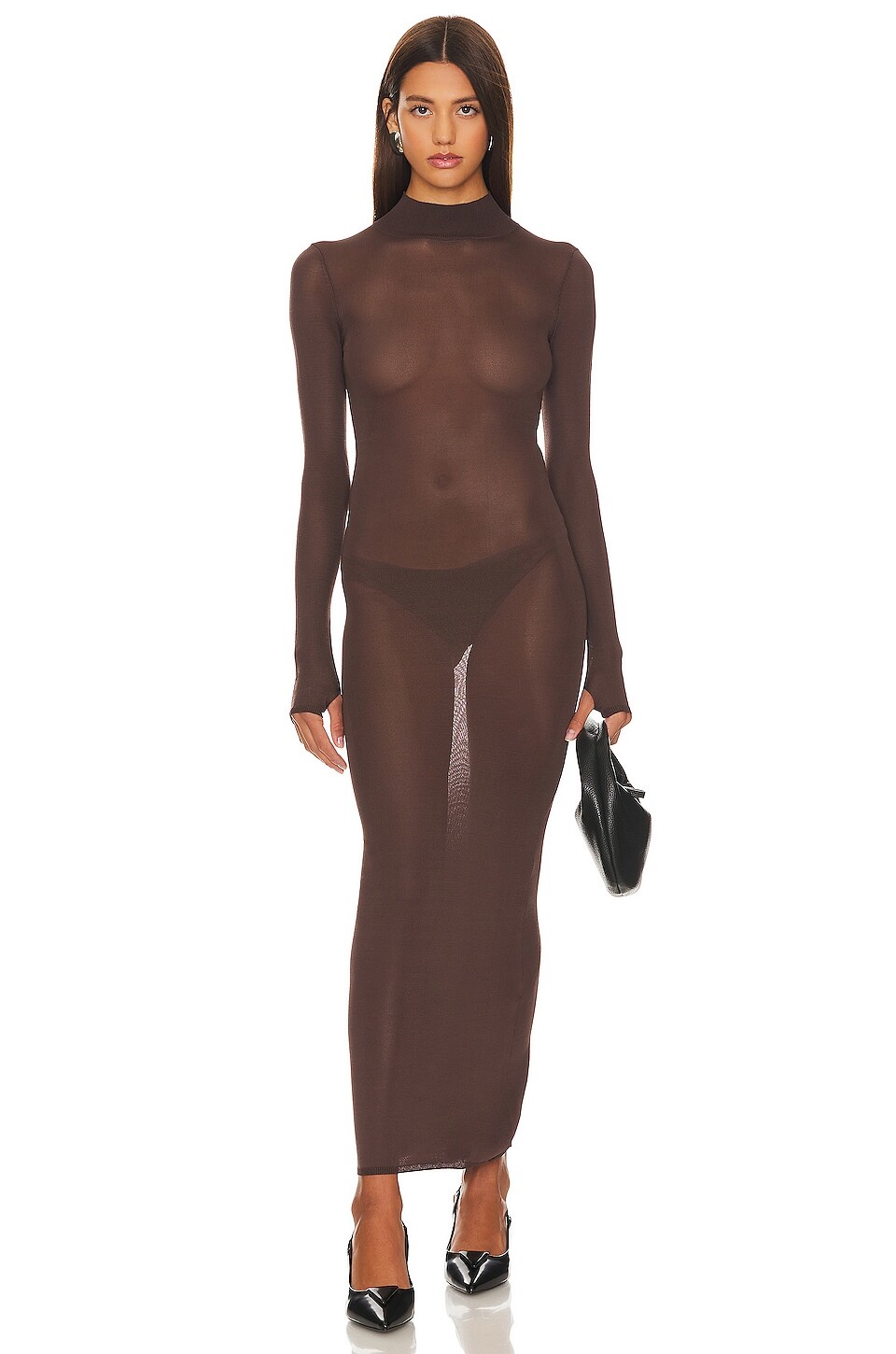 

Платье макси L'Academie x Marianna Reyes Maxi Knit Dress, цвет Dark Chocolate