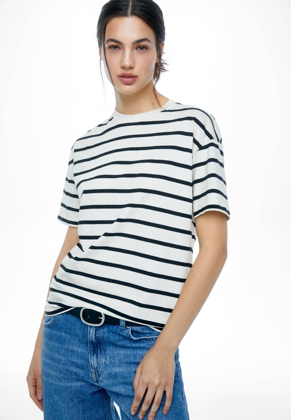 

Футболка с принтом PULL&BEAR, Серый