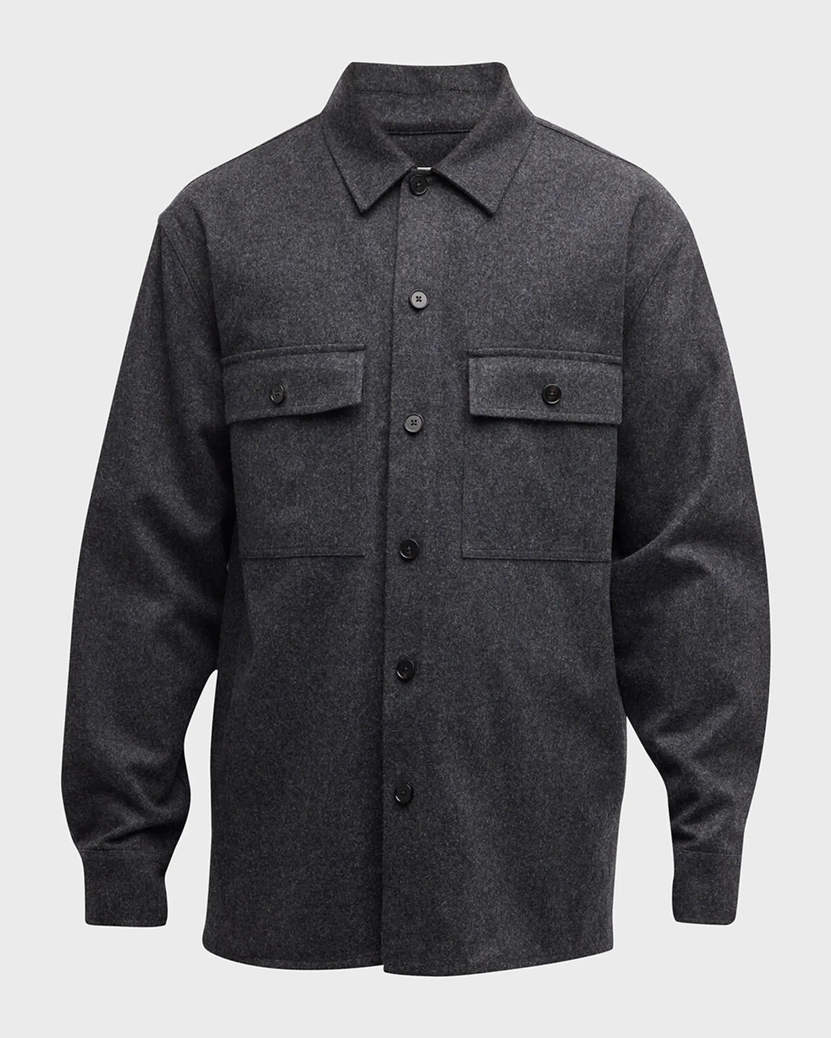 

Мужская шерстяная фланелевая рубашка Jil Sander, цвет Lava Stone