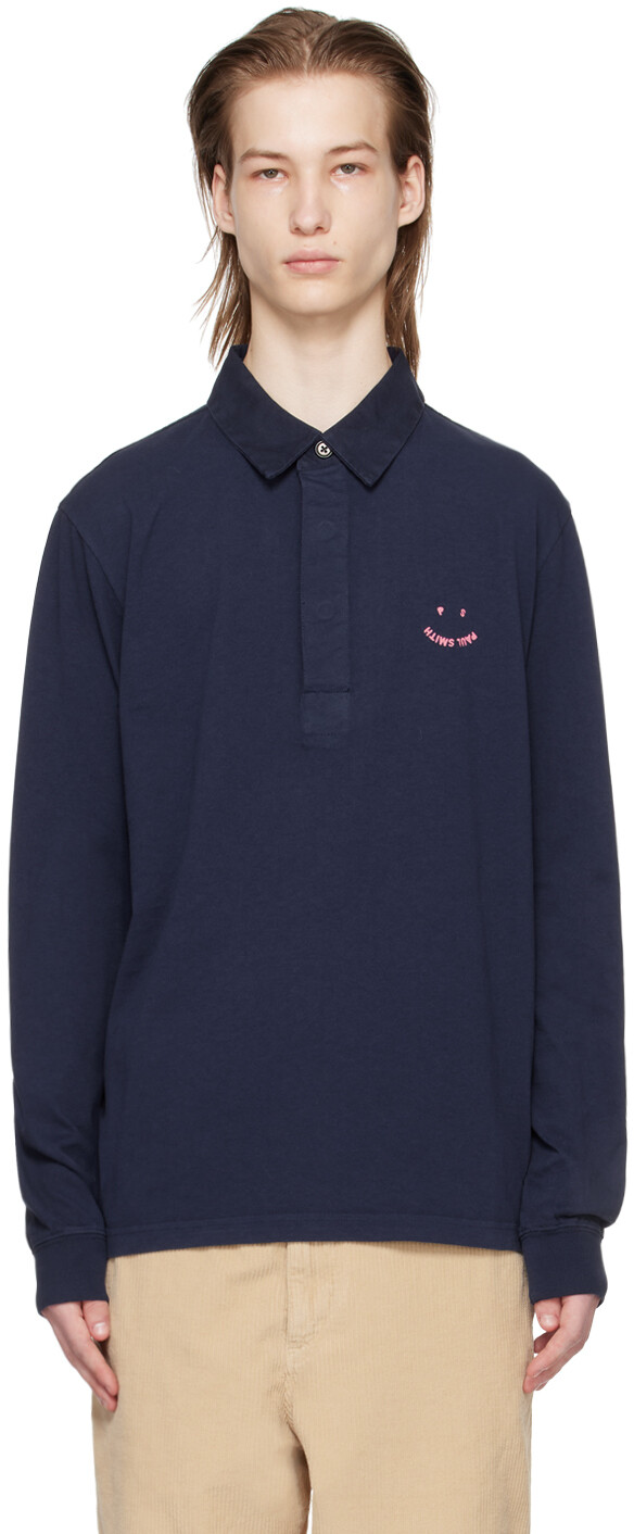 

Темно-синяя футболка-поло Happy Ps By Paul Smith