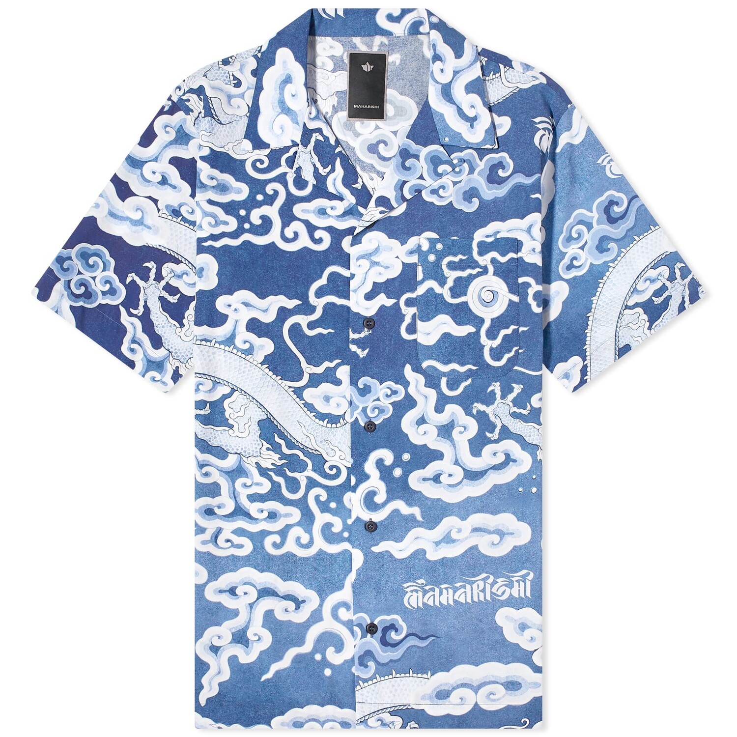

Рубашка с коротким рукавом Maharishi Cloud Dragon Vacation Shirt, синий