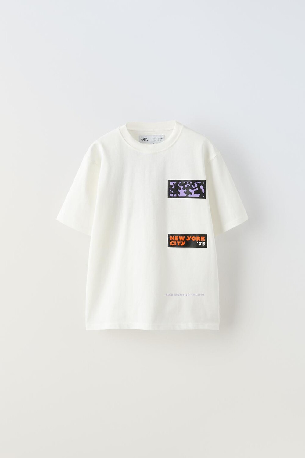 

Нью-йорк футболка ZARA, белый