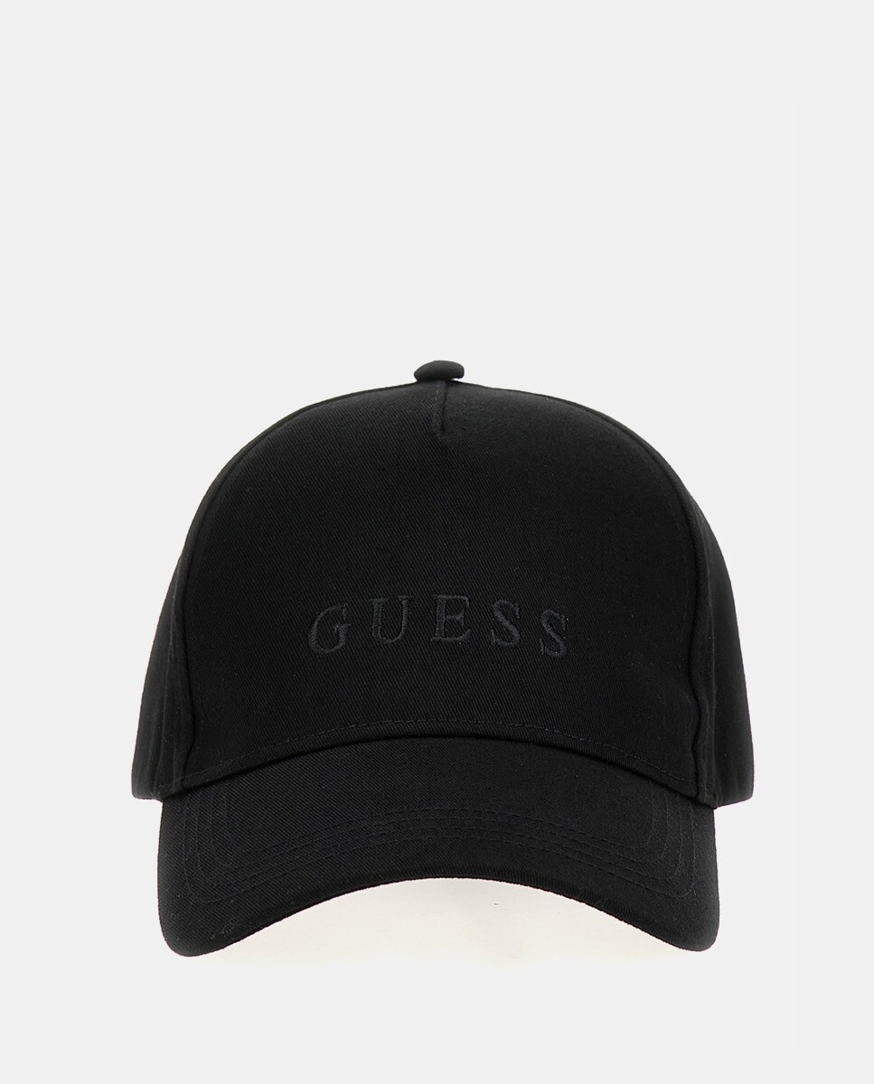 

Черная хлопковая кепка с логотипом Guess, черный
