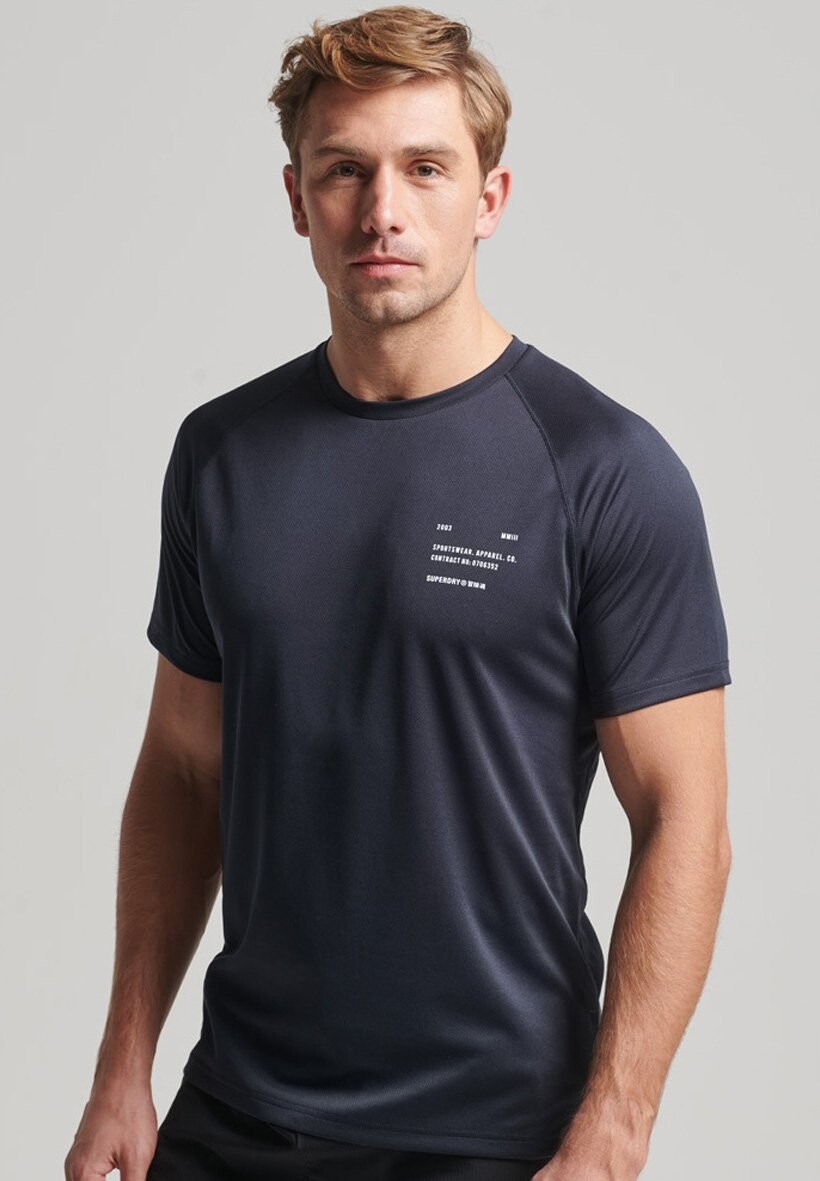 

Футболка с принтом Superdry, синий