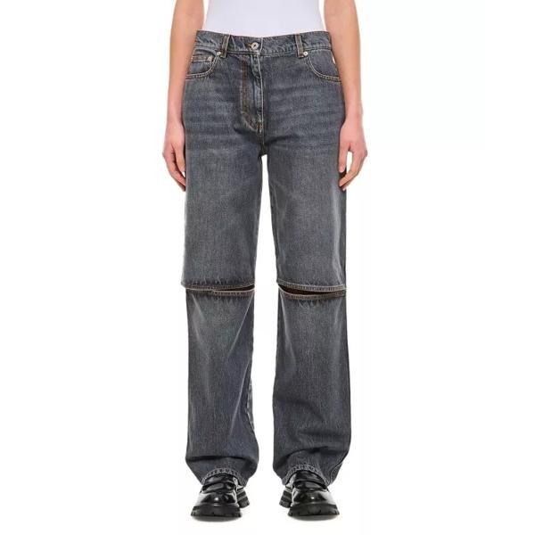 

Брюки cut out knee bootcut jeans J.W. Anderson, серый